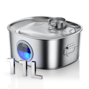 Fontaine à eau pour animaux de compagnie en acier inoxydable, abreuvoir de 11 L pour chiens et chats - Product Image 5