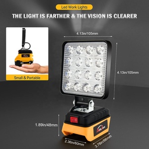 Lithium có thể sạc lại pin xách tay không dây dẫn ánh sáng làm việc <span class=keywords><strong>4</strong></span> inch 48W 3200LM cho hội thảo - Product Image 4