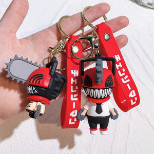 Nuevas figuras de Chainsaw Man en 3D, llaveros ligeros de PVC de 8 cm, mosquetón, colgante de dibujos animados para bolso, accesorios para coche para fans - Product Image 2