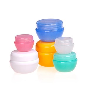 Contenants de voyage pour articles de toilette, petits pots en plastique, contenants de voyage compacts avec couvercles étanches pour cosmétiques, crème, baume à lèvres - Product Image 2