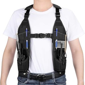 यूनिसेक्स सार्वभौमिक डबल रेडियो कंधे होल्स्टर छाती का हार्नेस नियोप्रोन वाटरप्रूफ जिपर बंद आउटडोर स्पोर्ट्स बैग फैशन - Product Image 2