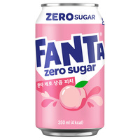 Boisson gazeuse Fanta importée de Corée, 350 ml, saveur pêche blanche et ananas, boisson gazeuse en gros, boisson exotique
