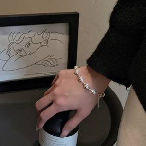 S925 plata esterlina estilo coreano Shell pulsera INS moda inspirado textura brazalete joyería al por mayor - Product Image 2