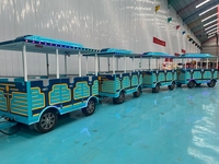 Produk laris kereta tamasya elektrik untuk taman hiburan & mal belanja tur atraksi jalan kereta tanpa jejak