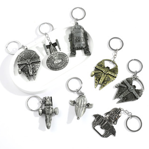 <span class=keywords><strong>Wowei</strong></span> Llavero Abridor de Botellas de Aleación de Zinc con Diseño de Nave Espacial de Estrella de Cine Vintage y Robot, Impresión Tipográfica Metálica, Colecciones de Moda - Product Image 2