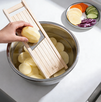 Mandoline de cuisine professionnelle réglable pour oignon et pomme de terre, coupe de 1 à 8 mm, lame large de qualité hôtelière, ustensile de cuisine