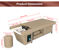 Dernière version : Lit de spa capillaire personnalisé pour salon, fauteuil de lavage de cheveux, spa pour les pieds, utilisation en salon de manucure hospitalier, design japonais