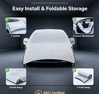 Housse de voiture en tissu Oxford personnalisable certifiée BSCI, laminée en aluminium, finition brillante, protection UV à 99 %, imperméable, anti-grêle