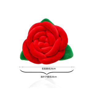 Petit Coussin Nordique Tricoté Frais avec Rose, <span class=keywords><strong>Oreiller</strong></span> de Dossier en Peluche, Coussin Boule Nœud, Coussin Fleur Rose, Décoration de Canapé et de Maison - Product Image 5