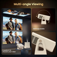 Mini projecteur Android 14, 5000 lumens, 720P HD, prise en charge 1080P, LED LCD, courte focale, portable, pour cinéma maison et extérieur