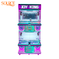 SOURE Machine de jeu d'arcade à grue à pinces premium pour 4 joueurs, à monnayeur, type maison de poupées, adaptée aux adultes et aux enfants