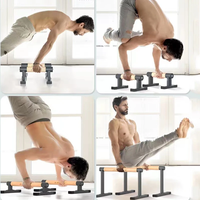 Barras Paralelas ZJFIT Z-140 para Flexiones y Dips con Agarres de Madera, Equipo de Gimnasio Duradero y Ecológico para Uso Comercial