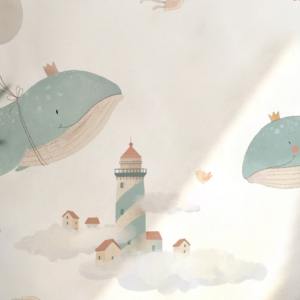 Baleine Phare <span class=keywords><strong>Aquarelle</strong></span> Style Autocollant Mural Mignon PVC Bébé Chambre Pépinière Chambre Décoratif Ballon Carnaval - Product Image 3