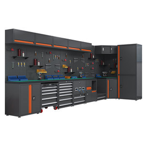 Customizable ODM Stainless Steel Workbench <b>with</b> <b>Heavy</b> <b>Duty</b> Efficient <b>Storage</b> Tools Metal Iron OEM Countertop for Factories - Product Image 1