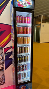 <span class=keywords><strong>Vitrine</strong></span> réfrigérée verticale pour boissons avec porte vitrée fine, écran LED et refroidisseur d'air - Product Image 4