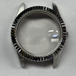 Chất lượng cao 41mm tùy chỉnh 316L thép không gỉ cơ khí trường hợp đồng hồ lồi Tinh thể thủy tinh khoáng tương thích sw300 phong trào - Product Image 1