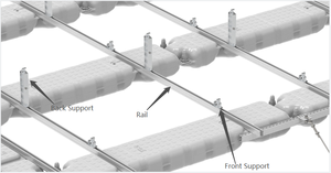 ระบบติดตั้งแผงเซลล์แสงอาทิตย์แบบลอยน้ำระบบติดตั้งบนโครงสร้างลอยน้ำ - Product Image 5