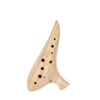 Factory Custom Wood Grain 12 Holes Alto C Resin Ocarina Student Starter Music Ocarina with Accessories Copy Wood ABS Resin