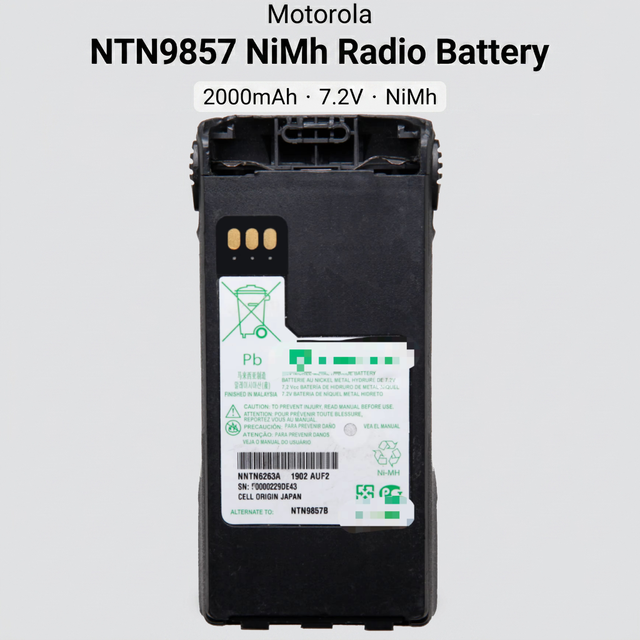 Motorola NTN9857 NiMH Radio Battery FM Intrinsically Safe Rechargeable Battery for Two Way Radio XTS1500 XTS2500 PR1500 MT1500