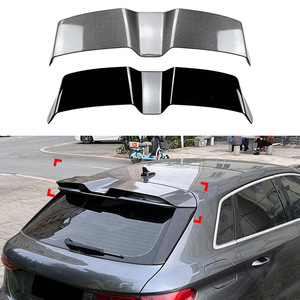 Audi A3 8Y Sportback Rear Spoiler Piano <b>Black</b> Carbon Fiber Texture ABS Wing Shaped <b>Trunk</b> Lid Modification - Product Image 1