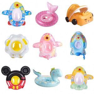 Bouée de natation sous-aisselle épaissie pour bébés et enfants, modèle volant avec volant de direction et motif dessin animé f - Product Image 4