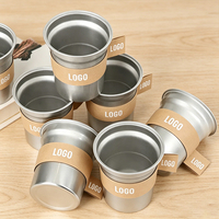 Gobelets en aluminium réutilisables et recyclables avec logo, gobelets jetables en aluminium pour la bière et le café, pour les fêtes et les rassemblements en plein air