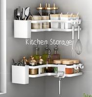Étagère d'angle murale de haute qualité sans perçage pour salle de bain, grande capacité, idéale pour la cuisine