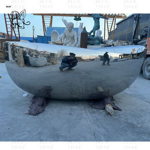 Decorazione per la casa moderna di Design mobili da bagno Mertal vasca da bagno specchio in acciaio inox lucidato bagno di ammollo - Product Image 4