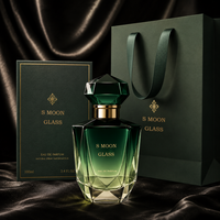 Flacon de parfum de luxe de forme spéciale 30 ml, flacon de parfum en verre à fond épais 50 ml, flacon de parfum vide en verre avec bouchon