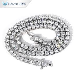 Collar de cadena Tianyu chapado en oro e incrustado con circonita cúbica grande, joyería moderna de estilo hip-hop - Product Image 3