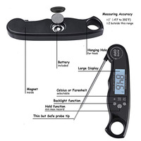 Termometer Daging Plastik Digital Tahan Air untuk Penggunaan Oven BBQ Panggangan dengan Rentang -50~300 dan Akurasi 1C