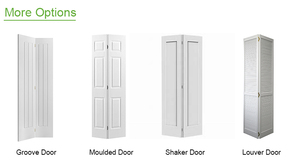 <span class=keywords><strong>Porte</strong></span> pliante à deux battants de style shaker moderne, apprêtée en blanc, avec kit de quincaillerie – Offre spéciale - Product Image 5