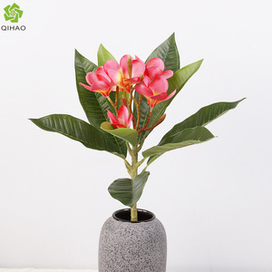 Flor Artificial de Frangipani de 9 Hojas, Plástico y Seda, Decoración para el Hogar y Bodas, 59 cm de Largo, Uso en Interiores y Exteriores - Product Image 5