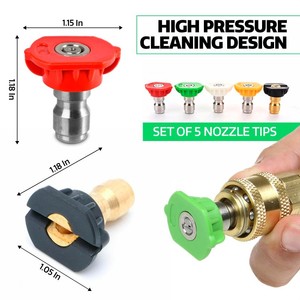 7 couleurs connexion rapide 1/4 degrés haute pression pistolet à eau buse de pulvérisation embouts multi-degrés buse de lavage de <span class=keywords><strong>voiture</strong></span> <span class=keywords><strong>outil</strong></span> de <span class=keywords><strong>nettoyage</strong></span> de <span class=keywords><strong>voiture</strong></span> - Product Image 5