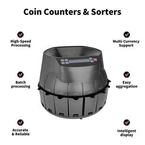 ComPOSxb Compteuse de monnaie à auto-examen SE9000 : Compte et trie les pièces mixtes avec la machine de tri automatique des pièces - Product Image 4
