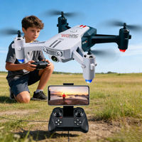 WGNRC V15 Quadricoptère RC Professionnel Pliable avec Contrôle WiFi 4 Axes, Caméra HD 4K WiFi, Jouet Quadricoptère RC Pliable
