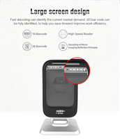 Lector de código QR vertical Syble, escáner de código de barras de escritorio omnidireccional 2D con Android, 2