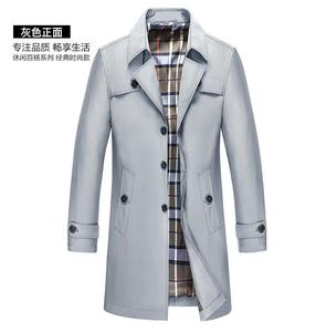Manteau en coton à simple boutonnage pour hommes, vêtements longs à capuche, coupe-vent de couleur unie, grande taille, - Product Image 6