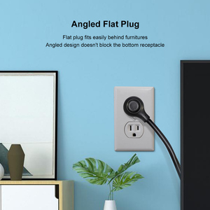 Hardwired điện dải bảo vệ tăng chúng tôi cắm tiết kiệm năng lượng dây phẳng bàn thanh điện tùy chỉnh thông minh mở rộng ổ cắm 6 cách 4ft - Product Image 2