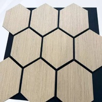 Panneau acoustique en bois Akupanel avec dos en feutre polyester, panneau mural haute performance pour la réduction du bruit