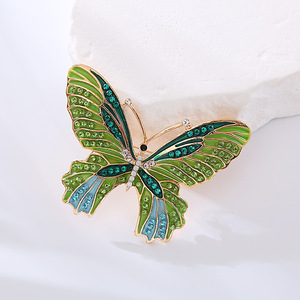 Europeu americano high-end borboleta broches acessórios de metal elegante cristal strass colorido broches moda - Product Image 6
