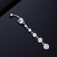 Anneaux de nombril flottants en forme de fleur Freya pour filles, bijoux de piercing en acier inoxydable, vente en gros, pour mariage