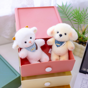Serie Puff: Colgantes de animales de peluche, Muñecos de <span class=keywords><strong>mono</strong></span>, elefante y cachorro, Juguetes de peluche de algodón, Llaveros, Muñecos para máquina de garras, Juguetes de animales de peluche - Product Image 6