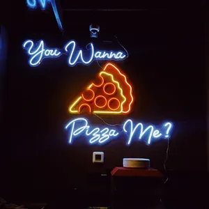 Letrero de neón para pizza, personalizado, led, abierto