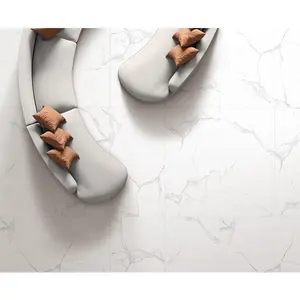 600X1200 흰색 정맥 디자인 유약 광택 도자기 벽 바닥 타일 세라믹 도자기 타일 1200X600