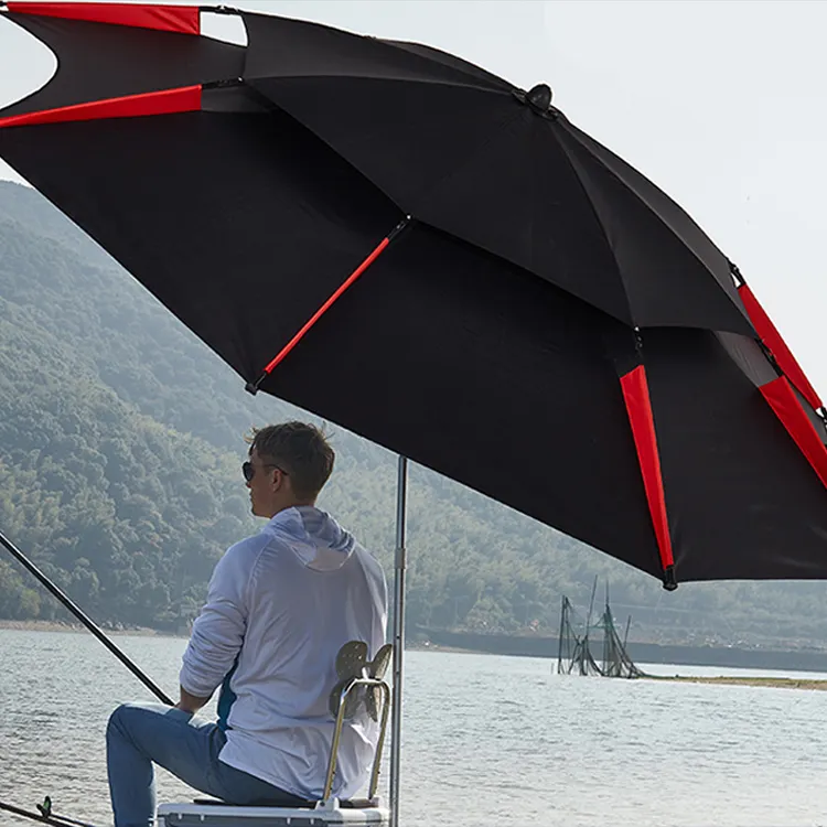 Guarda-chuva portátil pequeno para acampamento, proteção solar, pesca ao ar livre, ajustável, praia