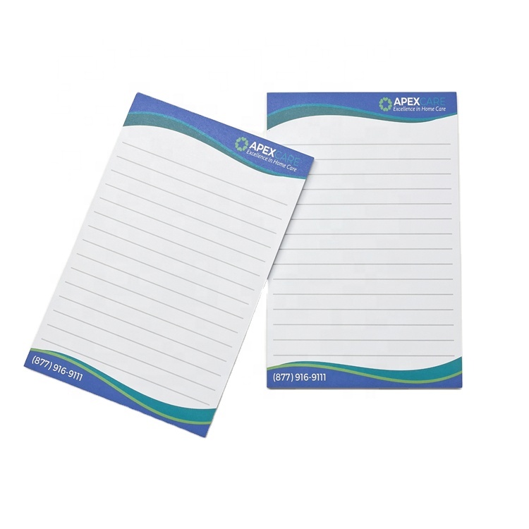 A5 Logo Printed Custom Memo Pad Paper Notepad for Office Lined Pages Promotional Tear Off Notepad