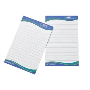 A5 Logo dicetak Memo Pad kustom Notepad kertas untuk Kantor halaman bergaris promosi buku catatan Tear Off