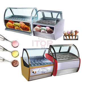 Vitrines réfrigérées pour glaces 450L, congélateur à gelato, présentoir 900W, réfrigérateur pour gâteaux de café, réfrigérateur de présentation pour boulangerie - Product Image 3