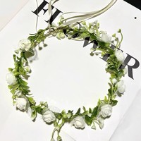 Nouvelle couronne florale multicolore scintillante de haute qualité, bandeau féerique phosphorescent en résine plastique